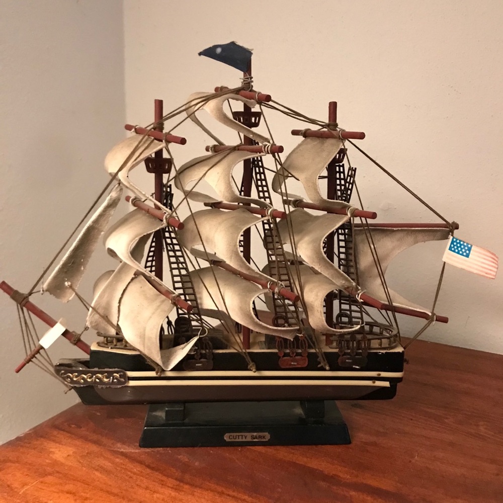 SOLD- Vintage Rare Cutty Sark Mosel Replica 1800’s pirate ship